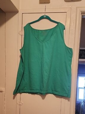 🔥Silhouette Teal V-Neck Sleeveless Tank